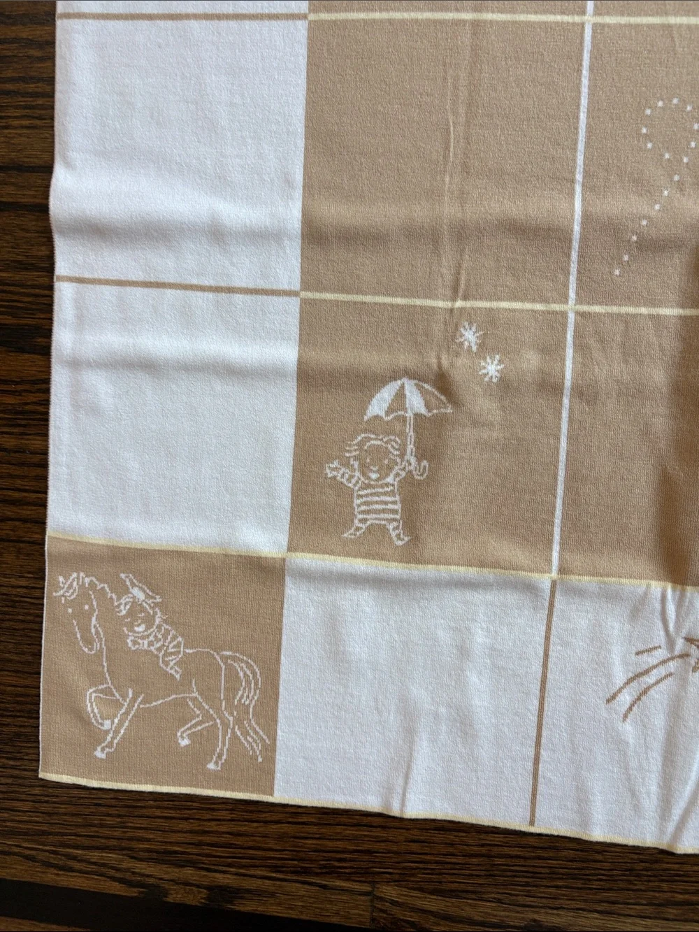 Hermes White and Beige biscuit Cabriole blanket